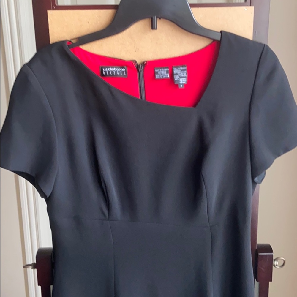 NWOT Liz Claiborne Black short sleeve dress 8